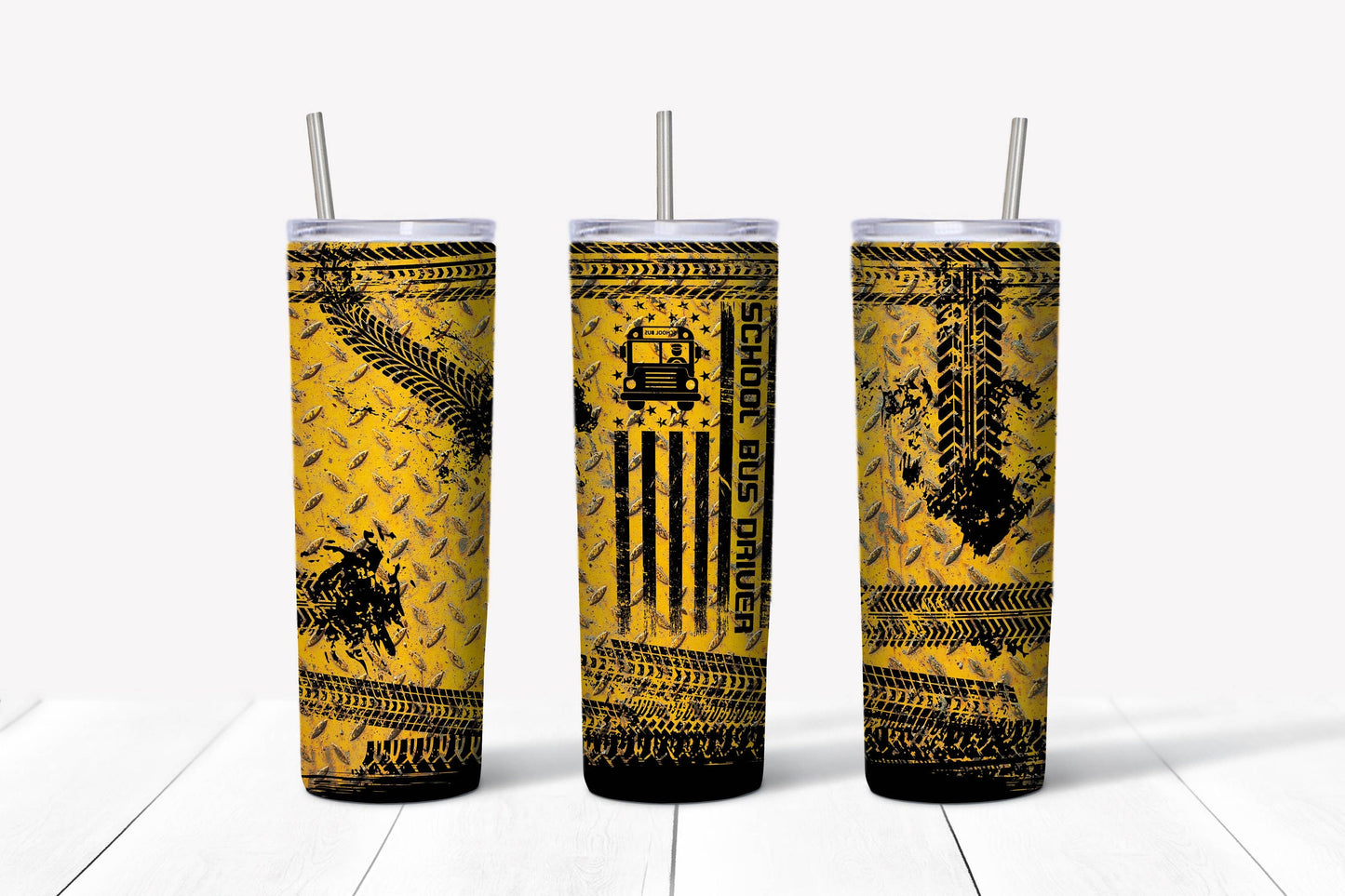 20 oz Skinny Tumbler, Bus Driver Skinny Tumbler, Bus Driver Tumbler, Metal Look, Bus Driver Gift, Bus Gift, 20 oz Stainless Steel Tumbler