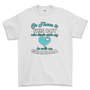 Personalized grandma shirt There's This Boy Who Stole My Heart Gildan Unisex Tee
