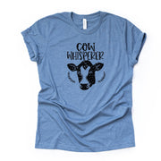 Farm Life Tee, Cute Cow Whisperer Heifer Design on premium Bella + Canvas unisex shirt, 3 color choices, plus sizes available, great gift