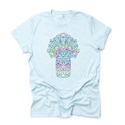 Mason Jar with Flowers, Jar with Flowers Mandala Design on premium Bella + Canvas unisex shirt, 3 color choices, plus sizes available
