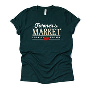 Farm Life, Super Cute Farmer's Market Locally Grown,  Design on premium Bella + Canvas unisex shirt, 3 color choices, plus sizes available