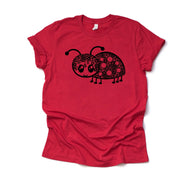 Ladybug Shirt, Ladybug Mandala, Super Cute Ladybug Design on premium Bella + Canvas unisex shirt, 3 color choices, plus sizes available