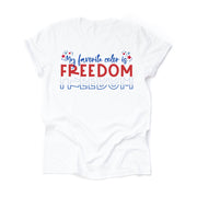 Patriotic Tee, My Favorite Color is Freedom July 4th Design on premium Bella + Canvas unisex shirt, 3 color choices, plus sizes available