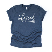 Boho Arrow Shirt, Super Cute Boho Blessed with Arrow Design on premium Bella + Canvas unisex shirt, 3 color choices, plus sizes available