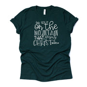 Go Tell It On The Mountain Jesus Christ is Born Design on premium Bella + Canvas unisex shirt, 3 color choices, plus sizes available