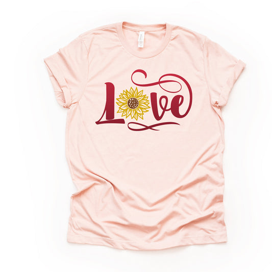 Sunflower Shirt, Beautiful Love Sunflower Design on premium Bella + Canvas unisex shirt, 3 color choices, plus sizes available