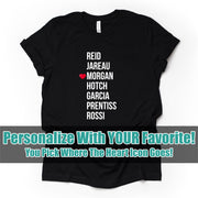 Custom Criminal Minds Character Shirt, Your Favorite Criminal Minds Star Design on premium Bella + Canvas unisex shirt, plus sizes available