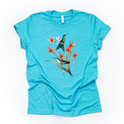 Hummingbird Tee, Beautiful Watercolor Hummingbirds Design on premium Bella + Canvas unisex shirt, 3 color choices, plus sizes available
