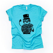 Wintertime Tee, Snowman Mandala, Cute Snowman Shirt Design on premium Bella + Canvas unisex shirt, 3 color choices, plus size