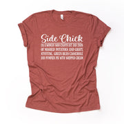 Thanksgiving, Side chick, Woman Enjoys 1st and 2nd of Thanksgiving Design on premium Bella + Canvas unisex shirt, 3 color choices, plus size