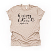 Fall Shirt, Super Cute Happy Fall Y'all Design on premium Bella + Canvas unisex shirt, 3 color choices, plus size