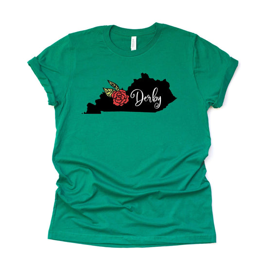 Derby Shirt, Kentucky Derby Run for Roses Horse Design on premium Bella + Canvas unisex shirt, 3 color choices, plus sizes available