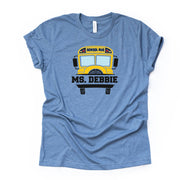 Personalize this School Bus Driver Shirt, Custom School Bus Driver Tee Design on premium Bella + Canvas unisex shirt, 3 colors, plus size