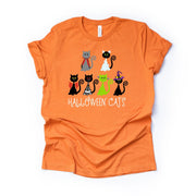 Cat Halloween Shirt, Cute Cats in Halloween Costumes Design on premium Bella + Canvas unisex shirt, 3 color choices, plus size