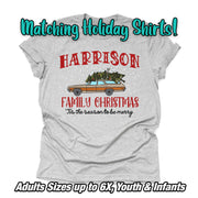 Personalized Family Christmas Tee, Christmas Vacation, Family Matching Griswold Family Christmas Design on premium unisex shirt, plus size