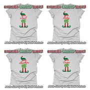 Personalized Family or Group Christmas Tee, CUSTOM Christmas Elf Matching Family Design on premium unisex shirt, plus size, youth sizes