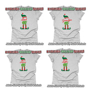 Personalized Family or Group Christmas Tee, CUSTOM Christmas Elf Matching Family Design on premium unisex shirt, plus size, youth sizes