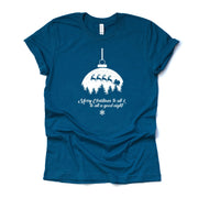 Christmas Tee, Christmas Ornament Merry Christmas To All Design on premium unisex shirt, 3 color choices, plus sizes available, great gift