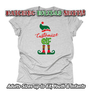 Personalized Family or Group Christmas Tee, CUSTOM Christmas Elf Matching Family Design on premium unisex shirt, plus size, youth sizes