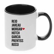 PERSONALIZE Your Favorite Criminal Minds Character, 11 oz ceramic mug, 15 oz ceramic mug with black handle, or 30 oz Stainless Steel Tumbler