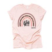 Retro Rainbow, Waymaker, Miracle Worker, Promise Keeper, My God That Is Who You Are on premium unisex shirt, 2 color choices, plus size