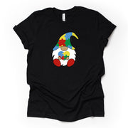 Autism Awareness Tee, Autism Awareness Gnome, Autism Gnome Design, premium unisex shirt, 2 color choices, 2X, 3X, 4X, plus sizes available
