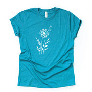Spring Tee, Dandelion Blowing Wishes Design on premium unisex shirt, 2 color choices, 2X, 3X, 4X, plus sizes available