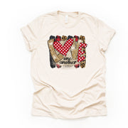 Valentine's Day, LOVE ONE ANOTHER Leopard and Polka Dot Design on premium unisex shirt, 2 color choices, 2X, 3X, 4X, plus sizes available