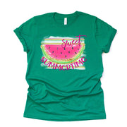 Summer Tee, Sweet Summertime Watermelon Tee, Cute Watermleon Design on premium unisex shirt, 3 color choices, plus sizes available