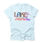 Lake Life, Super Fun Lake Vibes with Patterns Design on premium Bella + Canvas unisex shirt, 2 color choices, plus sizes available