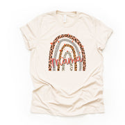 Cute Retro Leopard Print Mama Rainbow, Gift for Mom, Mom Design on premium unisex shirt, 2 color choices, 2X, 3X, 4X, plus sizes available
