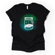 Beautiful Night Sky 5th Wheel Camper in Mason Jar, Camping Memories Design, premium unisex shirt, 3 color choices, 2X, 3X, 4X, plus sizes