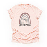 Christian Boho Rainbow, God Keeps His Promises Design, premium Bella + Canvas unisex shirt, 2 color choices, 3X, 4X, plus sizes available