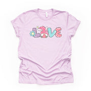 Easter Tee, LOVE Easter Bunny Gnome with Bunny Ears Design, premium unisex shirt, 2 color choices, 2X, 3X, 4X, plus sizes available