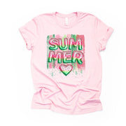 Summer Tee, Sweet Foil Watermelon Balloons, Summer Watermelon Design on premium unisex shirt, 2 color choices, plus sizes available