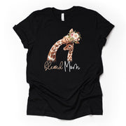 Blessed Mom, Watercolor Giraffe Mom and Baby, Mother's Day Tee, Giraffe Design on premium Bella + Canvas unisex shirt, plus sizes, baseball