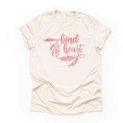 Boho Arrow and Feathers, Kind Heart, Christian Kindness Design on premium Bella + Canvas unisex shirt, 2 color choices, plus sizes available