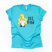 Gnome Shirt, Cute Bee Kind Gnome, Bee Gnome, Be Kind Design, premium unisex shirt, 3 color choices, 2X, 3X, 4X, plus sizes available