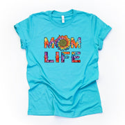 Mom Shirt, Tie Dye Sunflower Mom Life, #MOMLIFE, Tie Dye Mom Design on premium unisex shirt, 2 color choices, plus sizes available