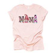 Gnome Tee, Cute Knitting Gnome Nana, Nana Gnome, Grandma Design, premium unisex tee, 3 color choices, 2X, 3X, 4X, plus sizes available