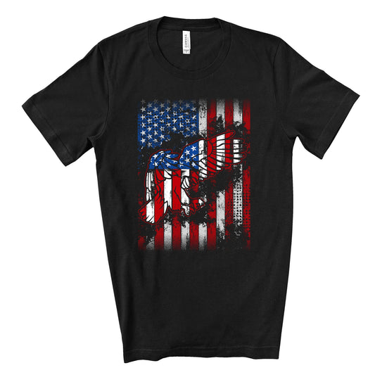 Patriotic Dad Tee, American Flag with Eagle Design on premium unisex shirt, 4 color choices, 3x dad, 4x dad, father's day gift