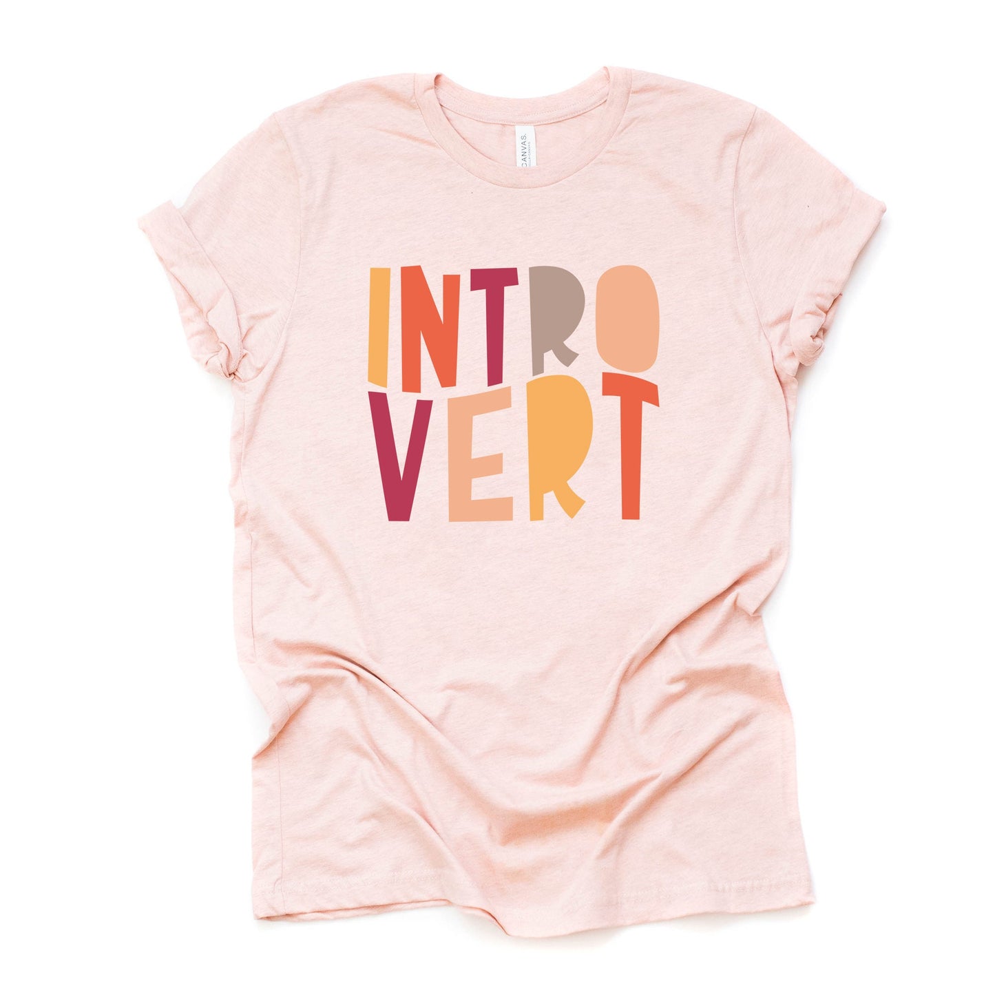 Introvert Tee, Super Cute Introvert Tee, Shy Girl Design on premium unisex shirt, 3 color choices, plus sizes, 3X, 4X