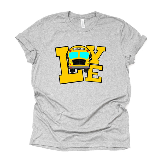 School Bus Driver Shirt, Love School Bus Driving, School Bus Love Design on premium unisex shirt, 4 colors, 3x or 4x bus driver, plus size