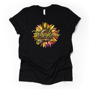 Fall and Thanksiving Tee, Pretty Fall Sunflower with Thankful design on premium Bella + Canvas unisex shirt, 3 color choices, plus size