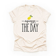 Lemon Tee, Squeeze The Day Lemon Shirt, Fun Lemon Design on premium unisex shirt, 3 color choices, 2X, 3X, 4X, plus sizes available