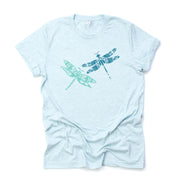 Dragon Flies, Cute Dragon Fly Mandala, Dragon Fly Zentagle Design, premium unisex shirt, 3 color choices, 2X, 3X, 4X, plus sizes available