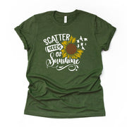 Sunflower Shirt, Scatter Seeds of Sunshine Sunflower Design on premium Bella + Canvas unisex shirt, 3 color choices, plus sizes available