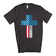 Patriotic Dad Tee, Christian, Child of God, Man of Faith Design on premium unisex shirt, 4 color choices, 3x dad, 4x dad, father's day gift