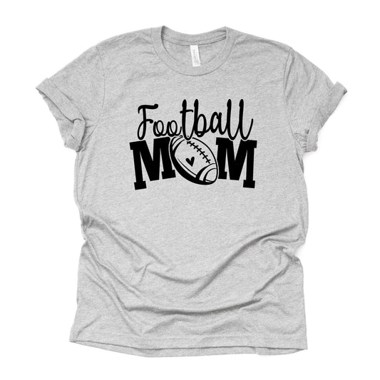 Football Tee, Super Cute Football Mom, Football Mom Design on premium Bella + Canvas unisex shirt, 9 color choices, plus sizes
