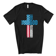 Patriotic Dad Tee, Christian, Child of God, Man of Faith Design on premium unisex shirt, 4 color choices, 3x dad, 4x dad, father's day gift